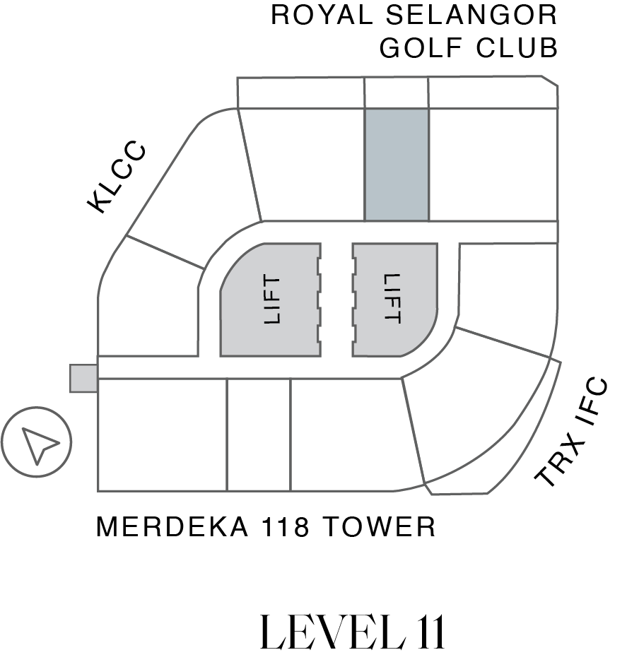 Orion Residence Type A4-T key plan Level 11